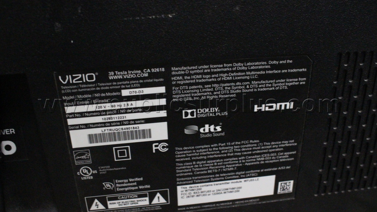 70" Vizio TV   Government Surplus Auction - Photo #2