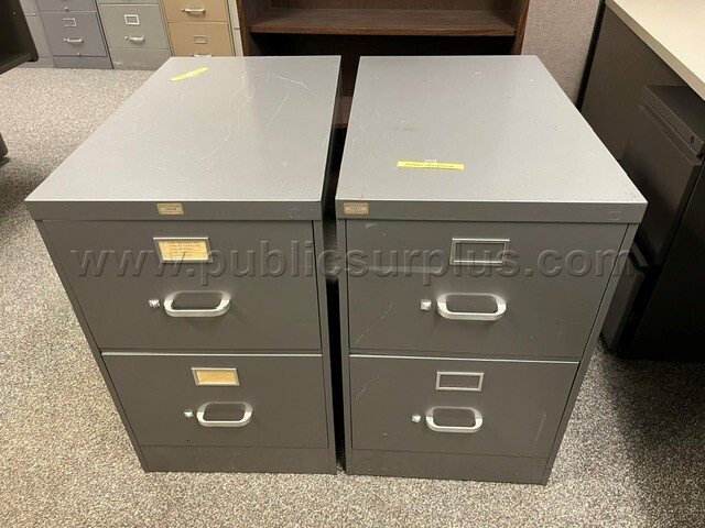 2 Drawer Metal Filing Cabinets LOT (2)