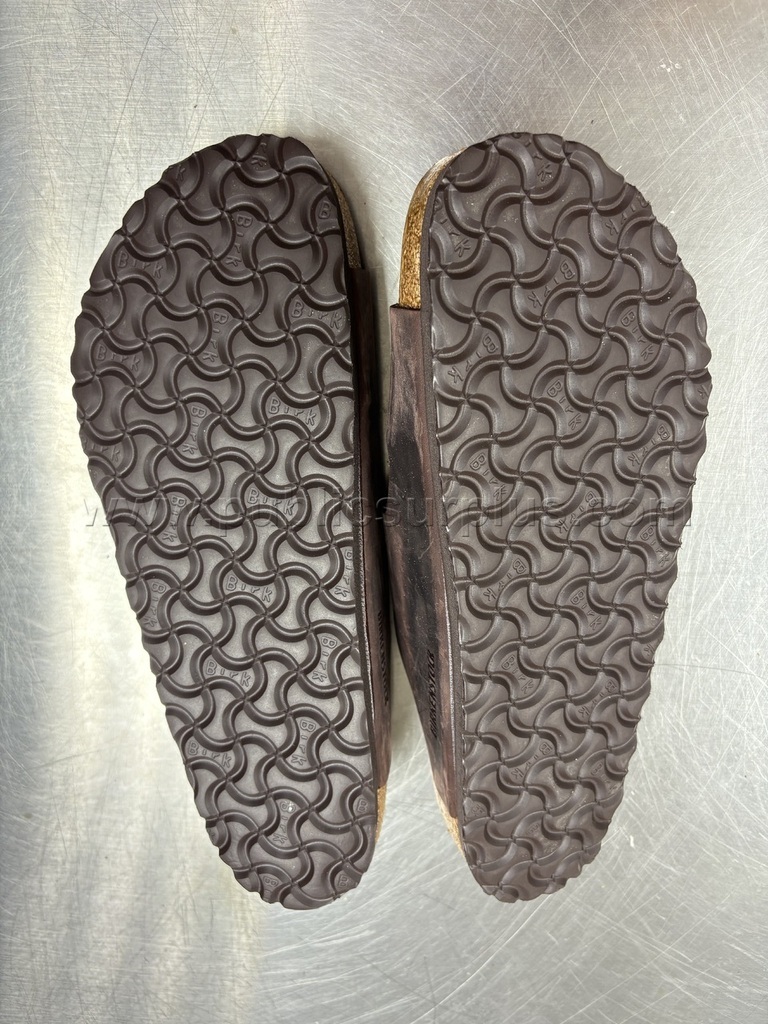 Birkenstock Arizona (Unisex) Habana Oiled Leather Slides; Size 45   Government Surplus Auction - Photo #5