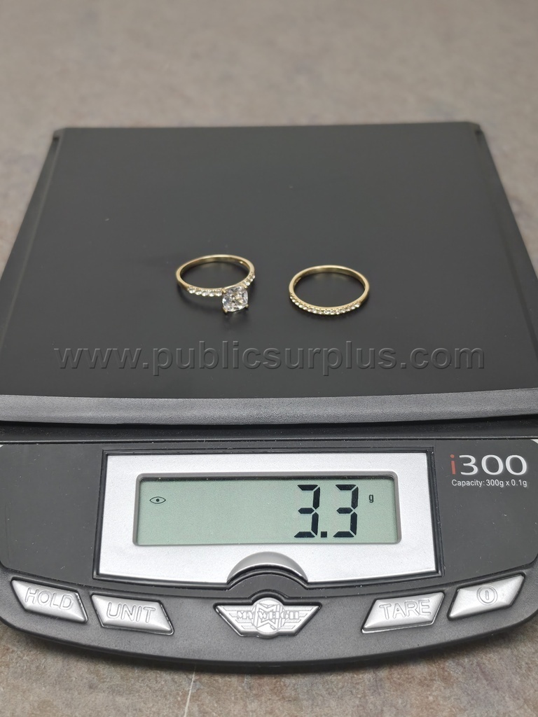 10 ct Yellow Gold with White Saphire Stones   Government Surplus Auction - Photo #2